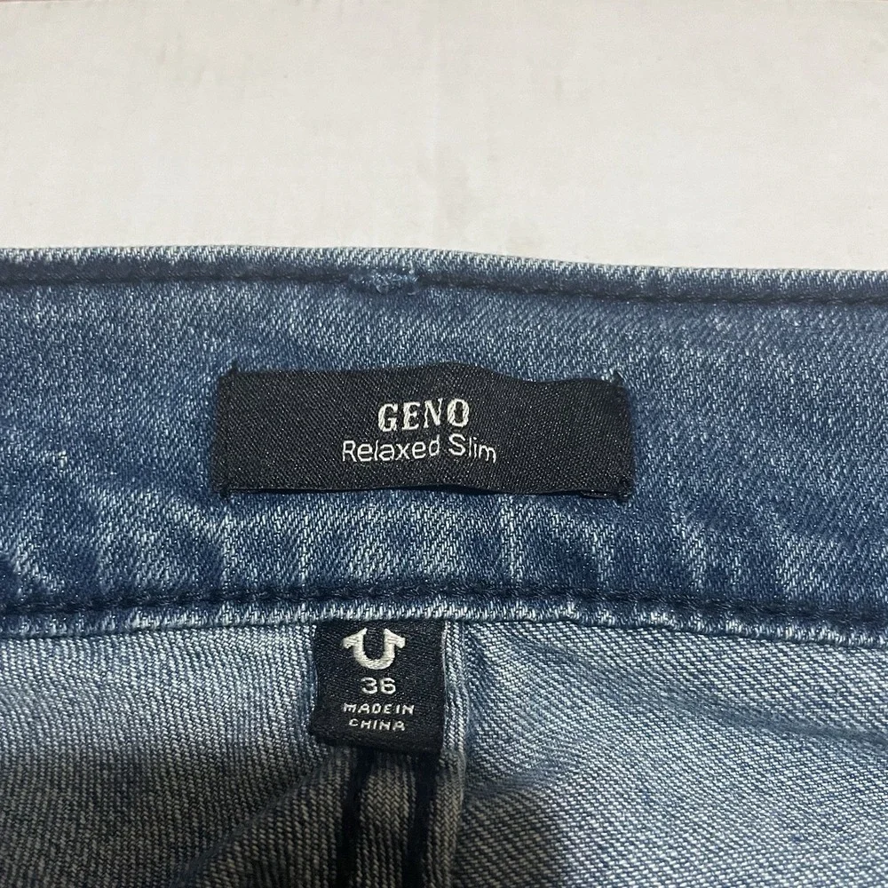 TRUE RELIGION GENO RELAXED SLIM SN FLAP 700595 JEANS MENS SIZE 36 x 32‎ $159 NWT